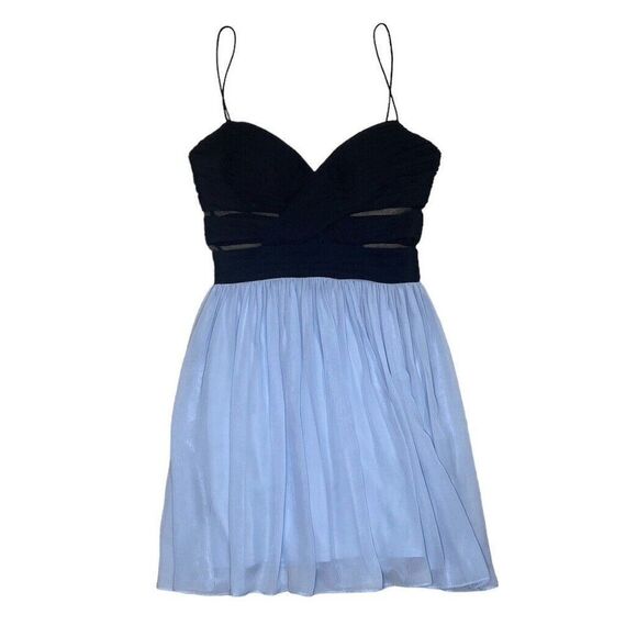 Hailey Logan By Adrianna Papell Chiffon Cut Out Cocktail Evening Dress Size 3/4 - Picture 1 of 12